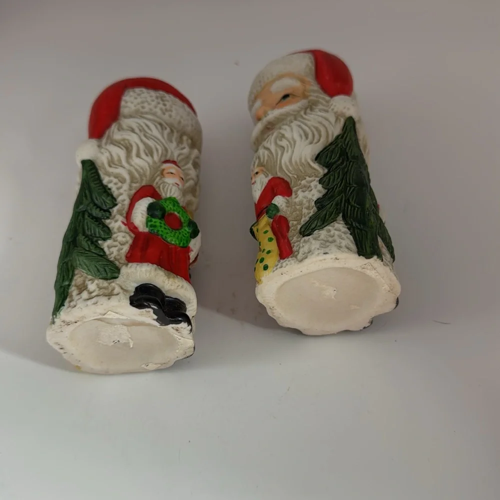 Old World Santa Claus Taper (Set of 2) Candle Holders